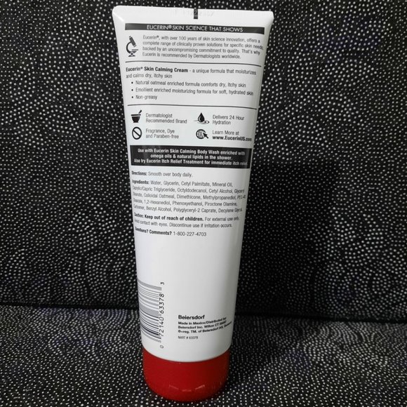 🟢 $ 5.00  Eucerin Dry Itchy Skin Therapy Calming Cream, Fragrance-Free 8oz - Picture 3 of 4